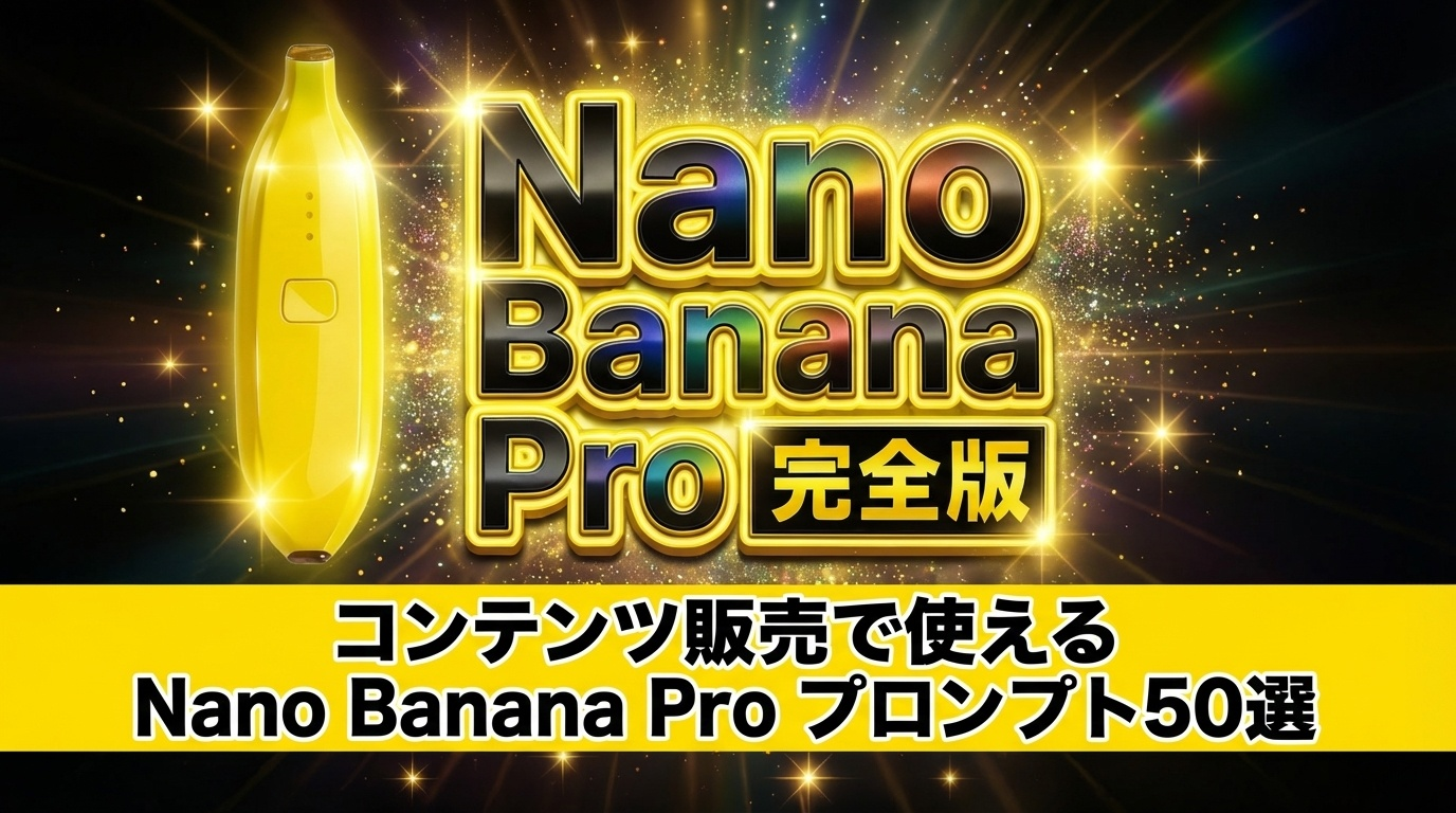 【完全版】Nano Banana Pro使い方完全攻略ガイド｜副業初心者にもおすすめ